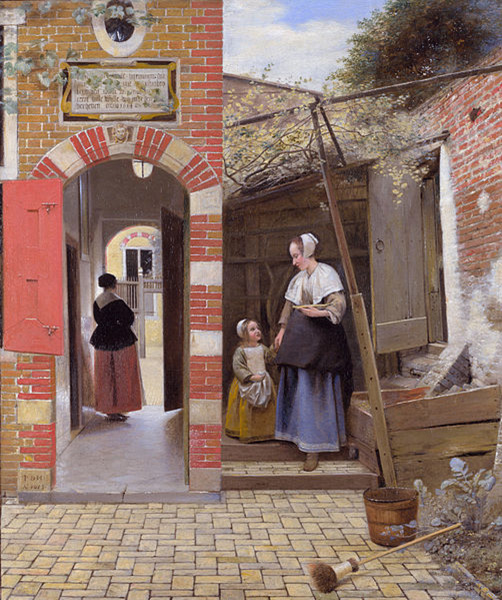 THE GREAT SKILL IN PERSPECTIVE, COLOR AND LIGHT OF DUTCH OLD MASTER PIETER DE HOOCH