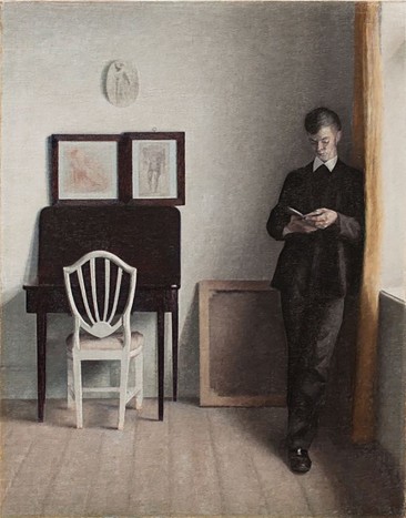 THE SUBDUED, POETIC, BLUE AND GRAY INTERIORS AND PORTRAITS OF VILHELM HAMMERSHØI