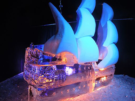 Ice Sculpture Ship